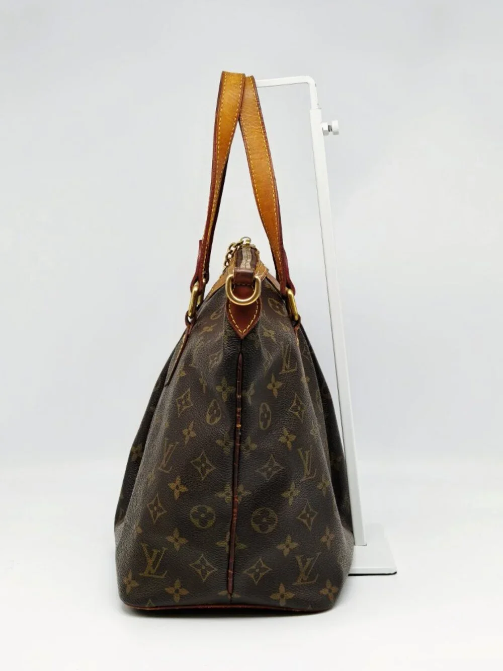 Louis Vuitton Monogram Palermo PM Tote Handbag Brown Canvas Top Handle Bag